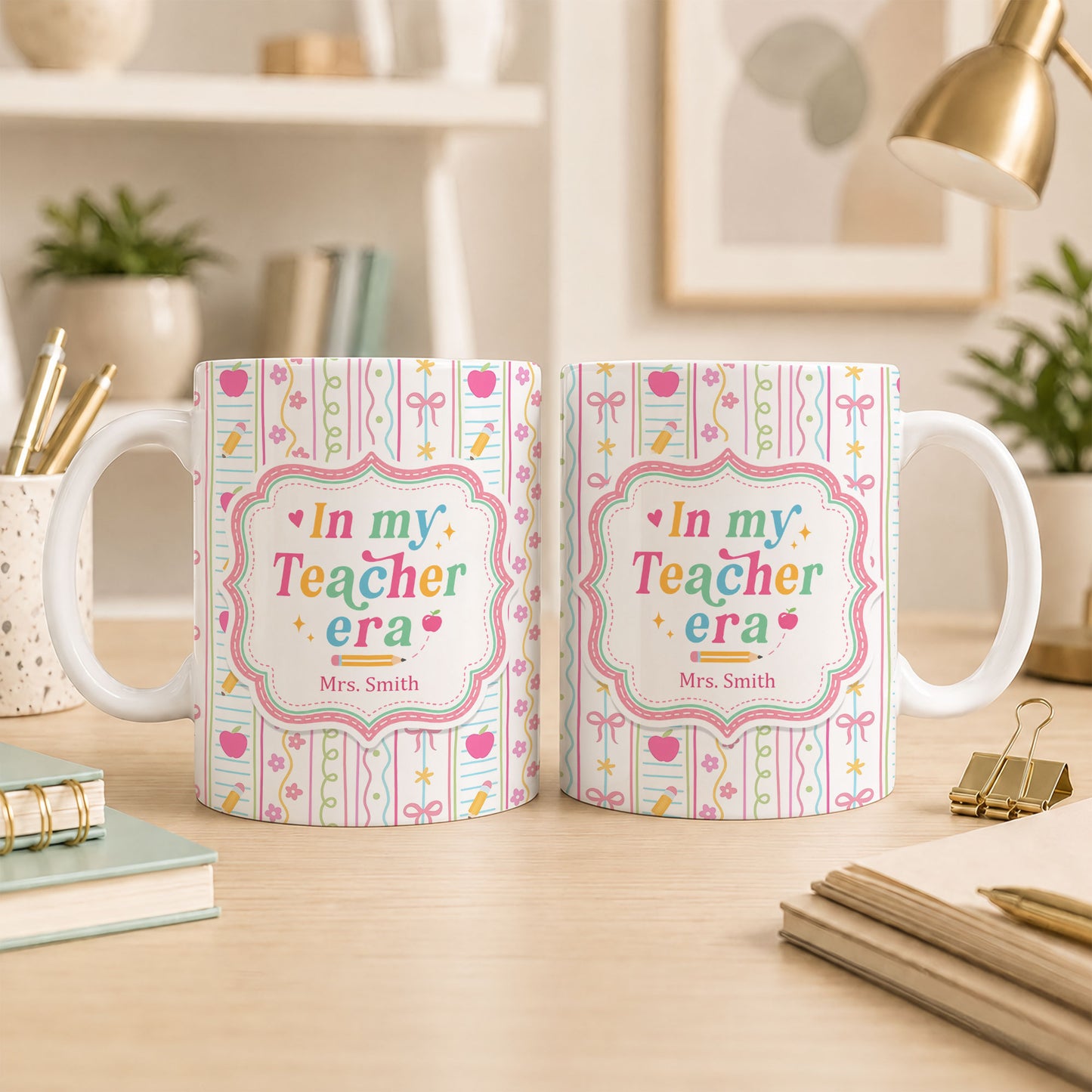 Personalized In My Teacher Era Mug, Custom Teacher Name Coffee Mug, Back to School Teacher Gift, First Day of School Cup, Teacher Appreciation Gift