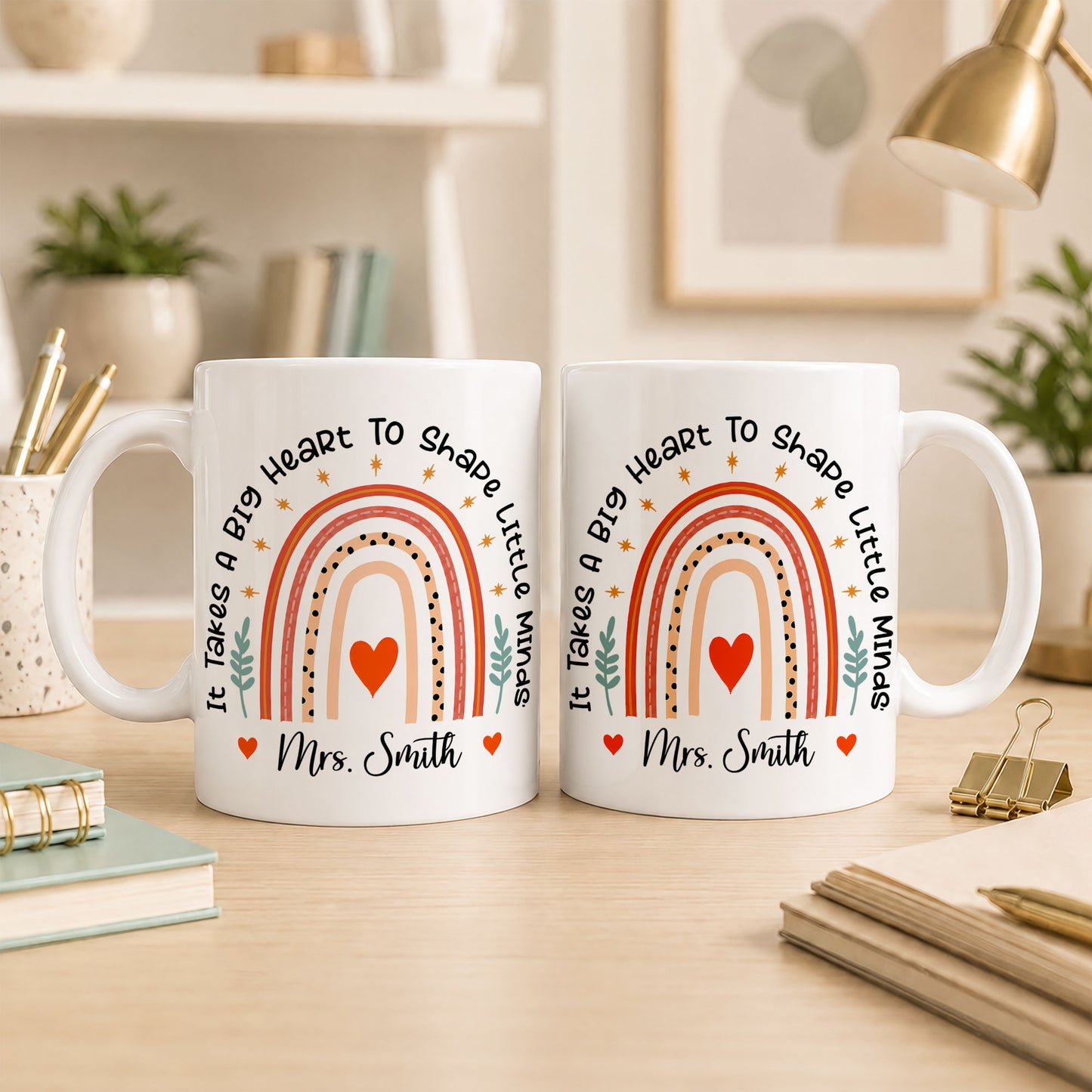 Back to School Personalized Teacher Mug, Custom Name Coffee Mug, Teacher Appreciation Gift for Preschool, Kindergarten & Elementary Teachers