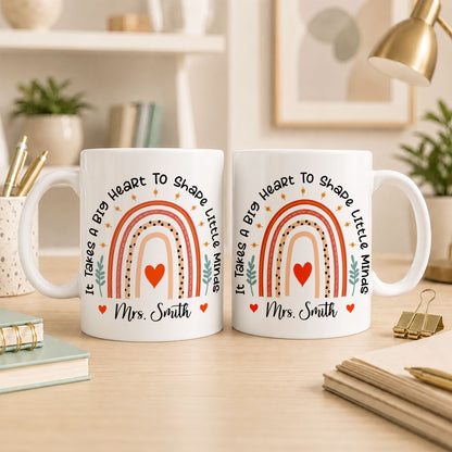 Back to School Personalized Teacher Mug, Custom Name Coffee Mug, Teacher Appreciation Gift for Preschool, Kindergarten & Elementary Teachers