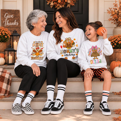 Personalized Thanksgiving Shirt - I'm the Mini Turkey - Holiday Gift for Grandma