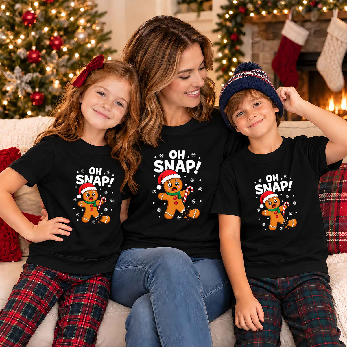 Funny Gingerbread Christmas Sweatshirt, Oh Snap Holiday Graphic Tee, Christmas Gift