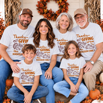 Personalized Thanksgiving Family Matching Shirt - Custom Family Name - Thanksgiving 2026 Outfit