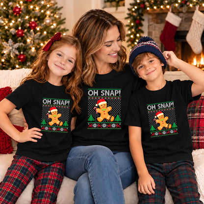 Funny Gingerbread Christmas Sweatshirt, Oh Snap Holiday Graphic Tee, Christmas Gift