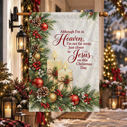 Christmas Memorial Garden Flag - Heaven Christmas Cemetery Decoration, Religious Bereavement Flag, Sympathy Gift