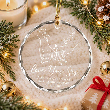 Sister Christmas Ornament, I Love You Forever Keepsake, Christmas Gift for Sister