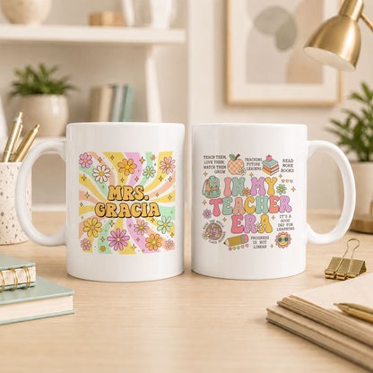 In My Teacher Era Mug - Retro Groovy Gift for Teacher - Back To School Teacher Gift