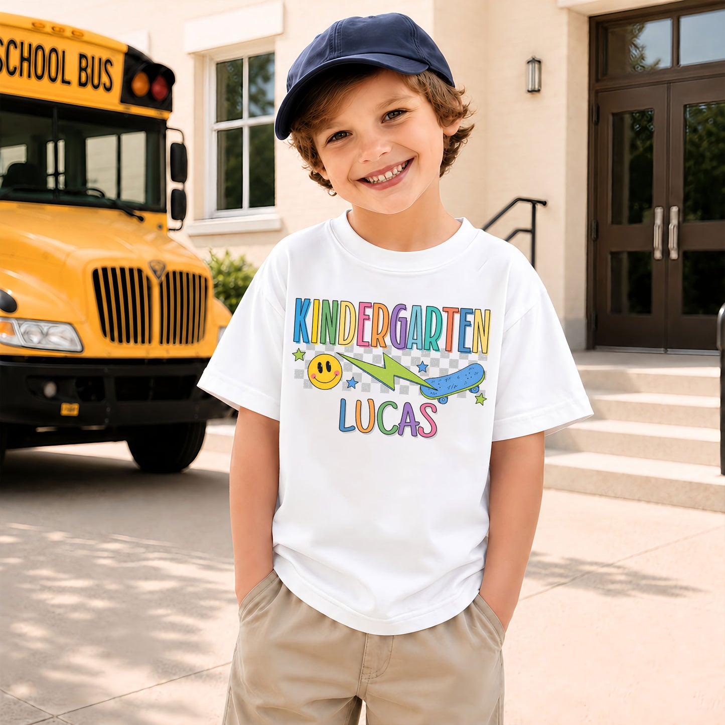 Personalized Back To School Shirt - Custom Grade & Name Kids T-Shirt - First Day of School Outfit for Boys and Girls