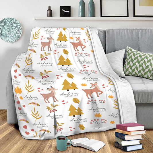 Personalized Baby Fleece Blanket With Name, Christmas Gifts For Kids