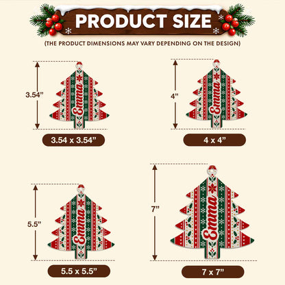 Personalized Custom Shape Wood Ornament - Custom Name Christmas Tree Ornament - Christmas Family Gifts