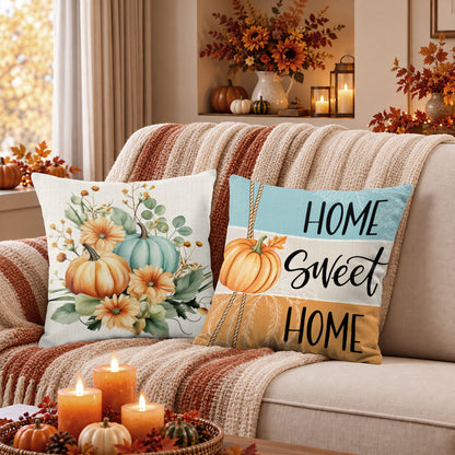 Thanksgiving Fall Decorative Pillow Set of 2 or 4, Harvest Throw Pillows for Home Decor, Gifts for Family