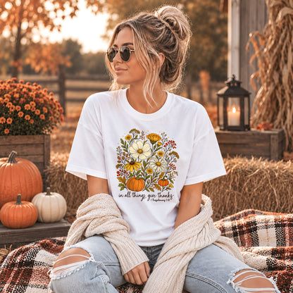 Thanksgiving Christian Shirt  - Give Thanks To The Lord - Thanksgiving Gift for Friends, Self Gift