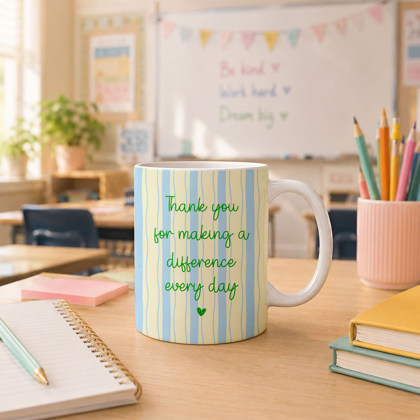 Personalized Teach Love Inspire Teacher Mug with Custom Name, Teacher Appreciation Coffee Mug, Thank You Teacher Gift, Back to School Gift