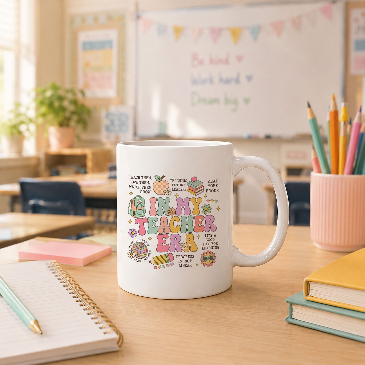 In My Teacher Era Mug - Retro Groovy Gift for Teacher - Back To School Teacher Gift