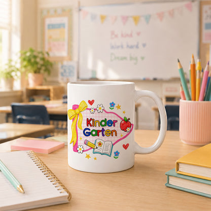 Colorful Crayon Teacher Mug - Teach Them Love Them Watch Them Grow - Custom Classroom & Name Teacher Gift