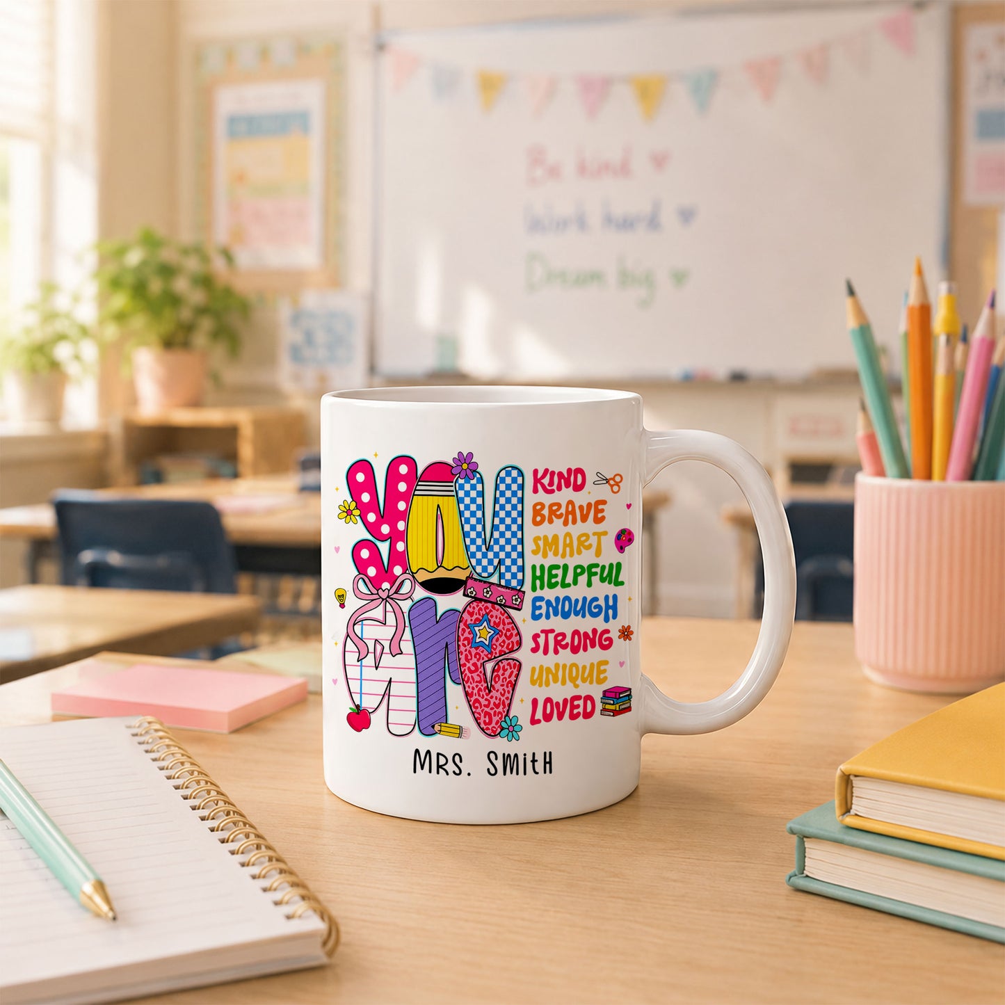 Personalized Teacher Coffee Mug, Custom You Can Do It Mug with Name, Back to School Gift, First Day of School, Teacher Appreciation Cup