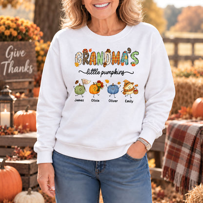 Personalized Thanksgiving Shirt - Grandma's Little Pumpkins Shirt - Gift for Grandma, Mom