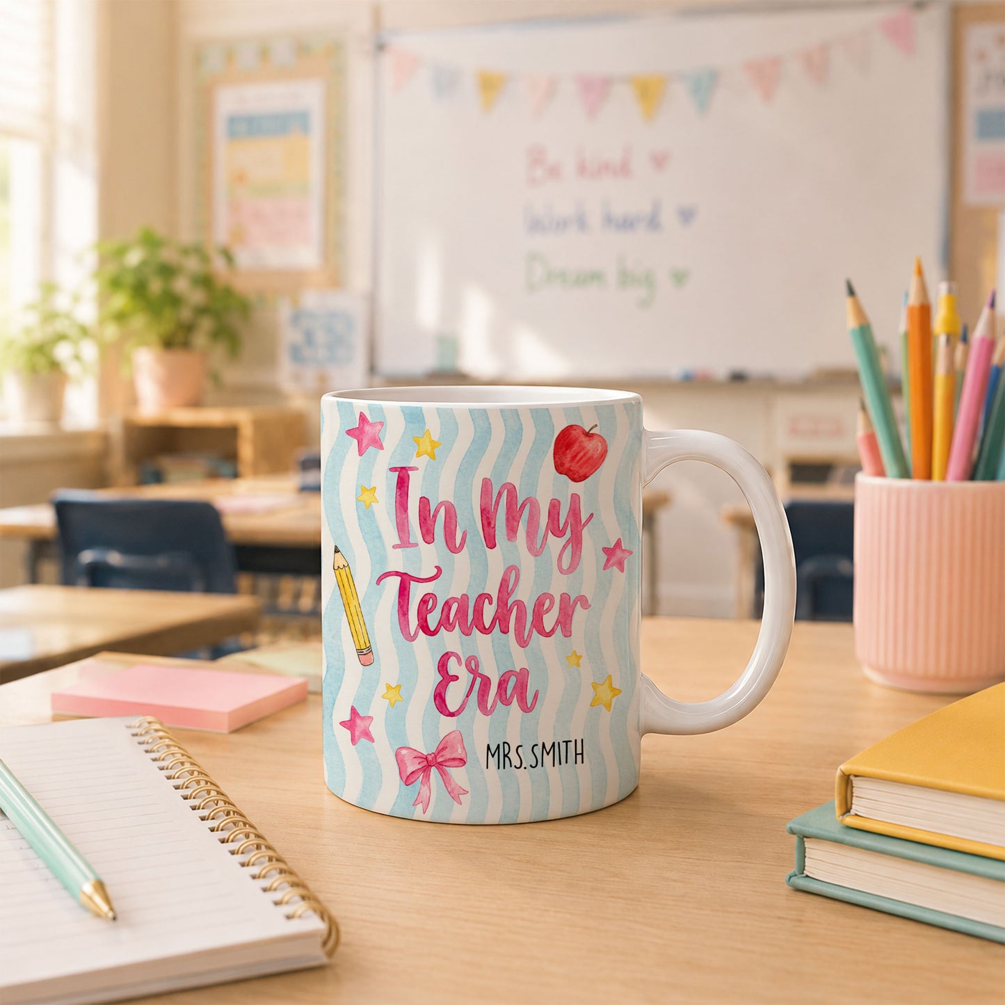 Personalized In My Teacher Era Mug, Custom Teacher Name Coffee Mug, Back to School Teacher Gift, First Day of School Cup, Teacher Appreciation Gift