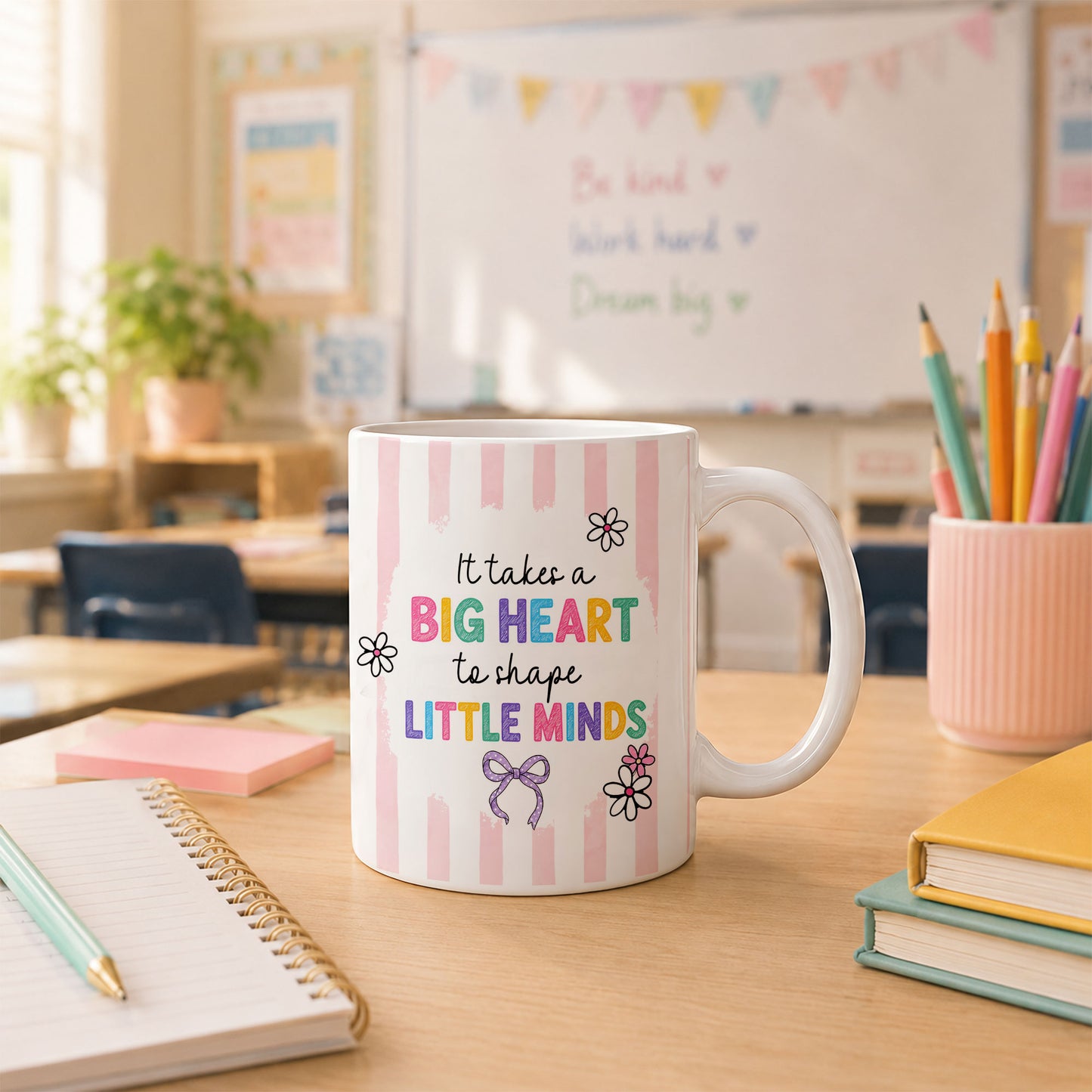 Back to School Personalized Teacher Mug, Custom Name Coffee Mug, Teacher Appreciation Gift for Preschool, Kindergarten & Elementary Teachers