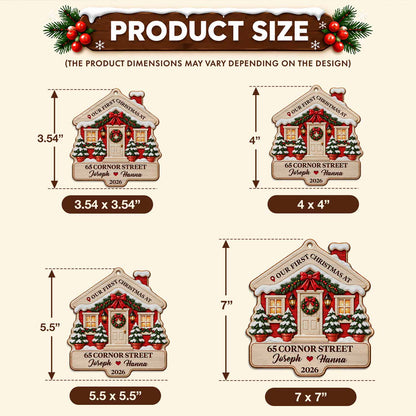 Personalized Custom Shape Wood Ornament - First Christmas at Our New Home Ornament - Christmas Keepsake 2026