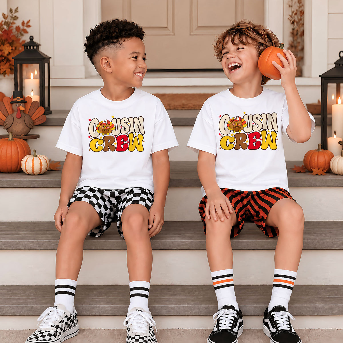 Thanksgiving Cousin Crew Shirts - Matching Family Thanksgiving T-Shirt - Funny Turkey Cousin Shirts