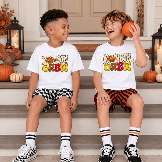 Thanksgiving Cousin Crew Shirts - Matching Family Thanksgiving T-Shirt - Funny Turkey Cousin Shirts