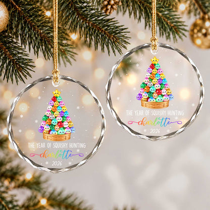 Personalized Squishies Christmas Ornament, Custom Name Year Keepsake, Christmas Gift for Kids
