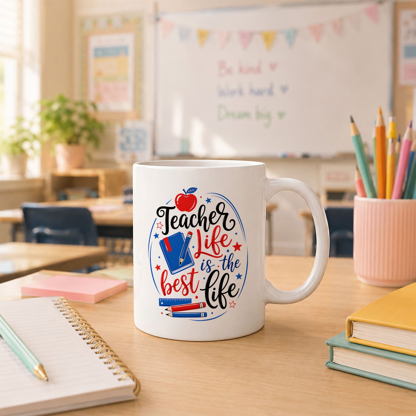 Personalized Teacher Mug - Teacher Life Is The Best Life - Back To School Custom Gift for Teachers