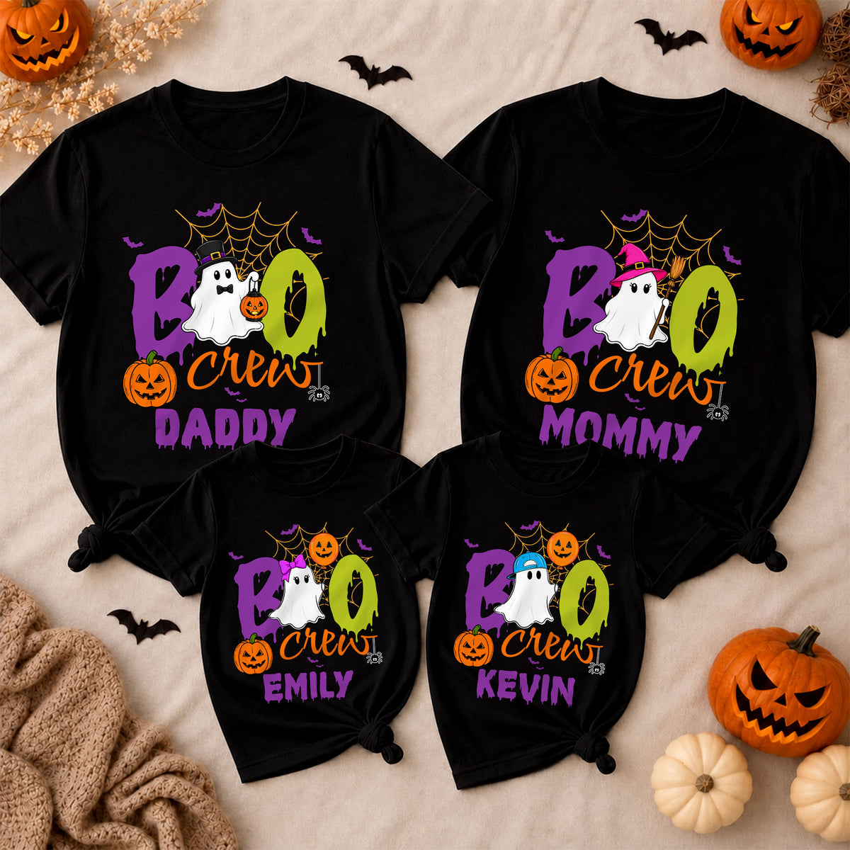Personalized Halloween Family Shirts - Boo Crew Matching Family Shirt - Halloween Family Gift