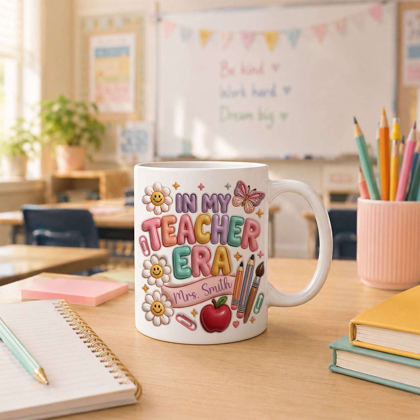 Personalized In My Teacher Era Mug, Custom Teacher Name Coffee Mug, Back to School Teacher Gift, First Day of School Cup, Teacher Appreciation Gift