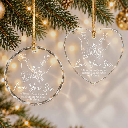 Sister Christmas Ornament, I Love You Forever Keepsake, Christmas Gift for Sister