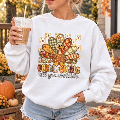 Trendy Thanksgiving Shirt - Gobble Gobble Turkey Shirt - Funny Thanksgiving Gift for Friends, Holiday Outfit