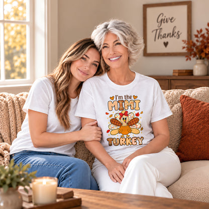Personalized Thanksgiving Shirt - I'm the Mini Turkey - Holiday Gift for Grandma
