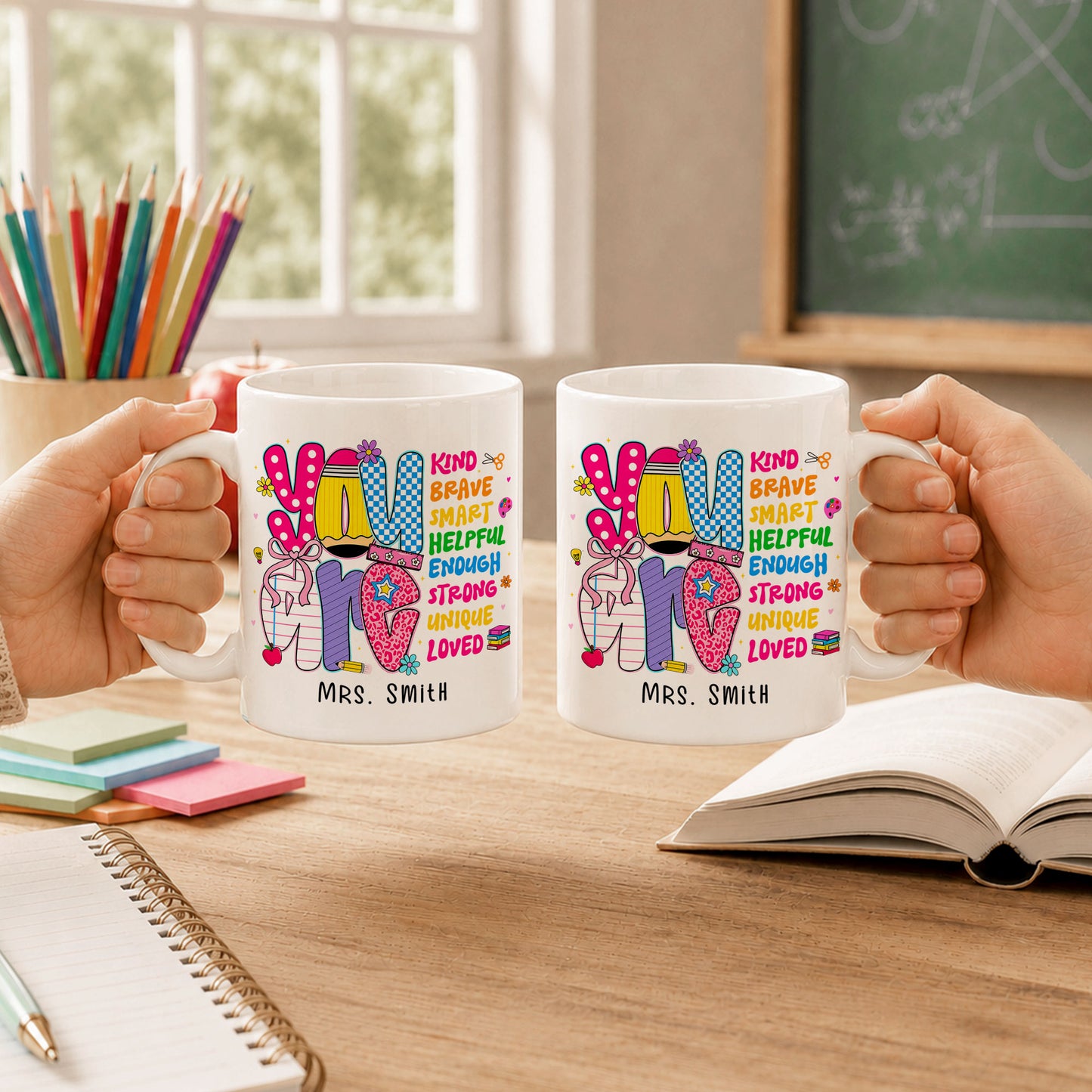 Personalized Teacher Coffee Mug, Custom You Can Do It Mug with Name, Back to School Gift, First Day of School, Teacher Appreciation Cup