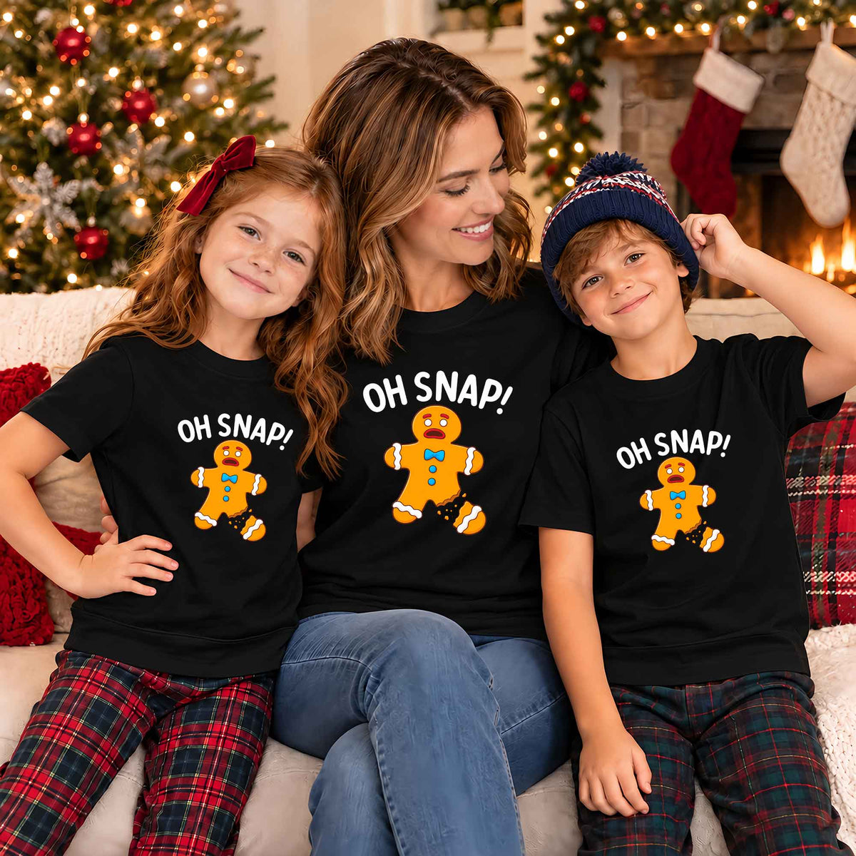 Funny Gingerbread Christmas Sweatshirt, Oh Snap Holiday Graphic Tee, Christmas Gift