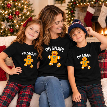 Funny Gingerbread Christmas Sweatshirt, Oh Snap Holiday Graphic Tee, Christmas Gift