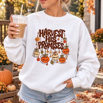 Thanksgiving Christian Shirt  - Harvest His Promises - Thanksgiving Gift for Friends, Self Gift