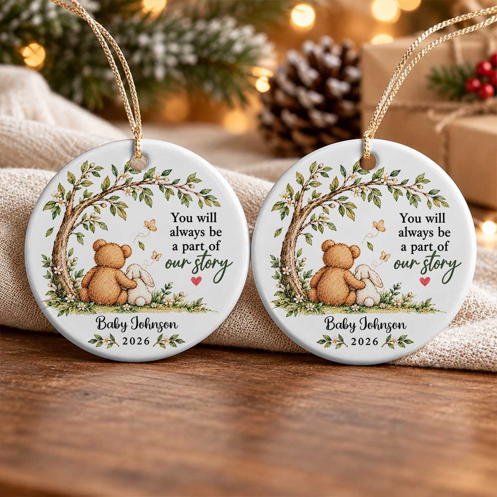 Personalized Ceramic Ornament - Custom Baby Memorial Christmas 2026 - Forever Loved Keepsake, Bereavement Gift