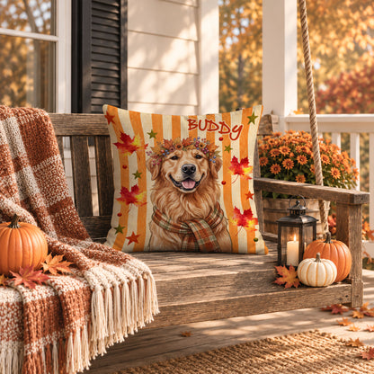 Personalized Thanksgiving Pet Pillow – Custom Pet Portrait Pillow Watercolor Art - Thanksgiving Gift for Pet Lovers