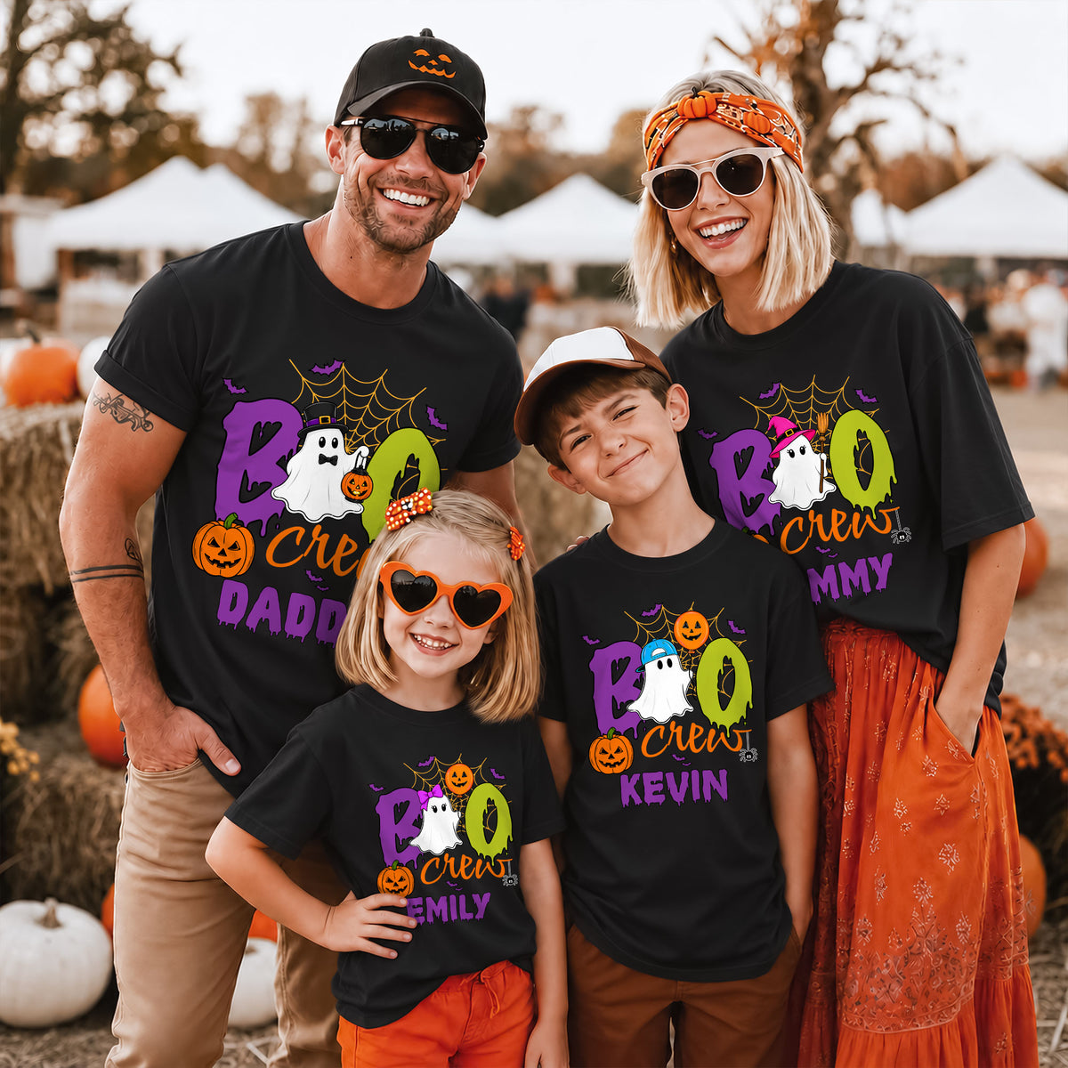 Personalized Halloween Family Shirts - Boo Crew Matching Family Shirt - Halloween Family Gift