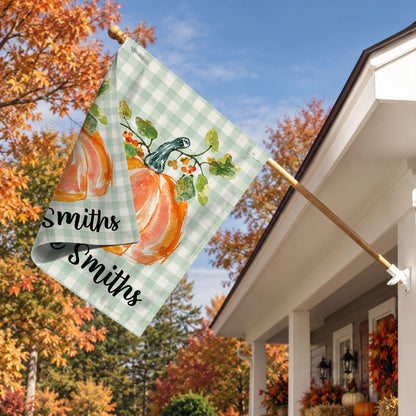 Personalized Thanksgiving Garden Flag - Custom Family Name Flag - Thanksgiving Porch Decor