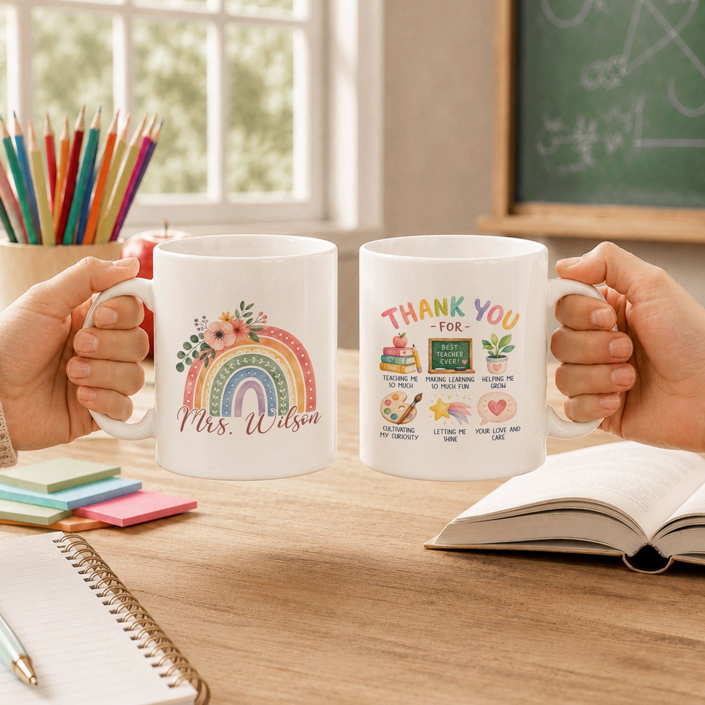 Thank You Teacher Mug - Personalized Teacher Mug - Appreciation Gift For Teachers, Back To School 2026