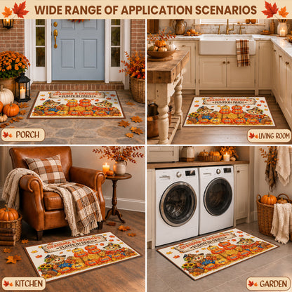 Personalized Thanksgiving Doormat - Grandma Grandpa's Pumpkin Patch Mat - Thanksgiving Gift for Family