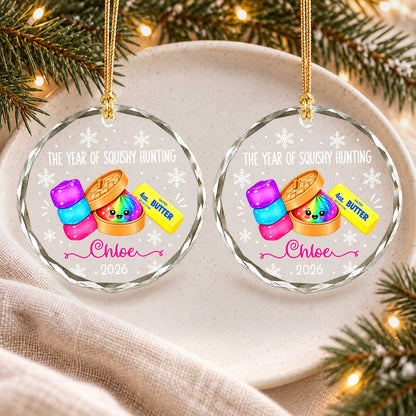 Personalized Squishies Christmas Ornament, Custom Name Year Keepsake, Christmas Gift for Kids