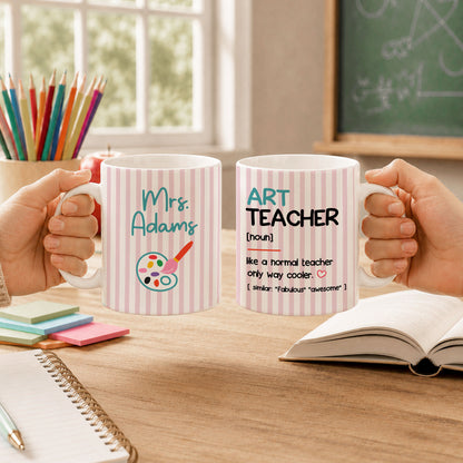 Custom Subject Teacher Coffee Mug - Personalized Teacher Ceramic Cup, Teacher Appreciation Gift