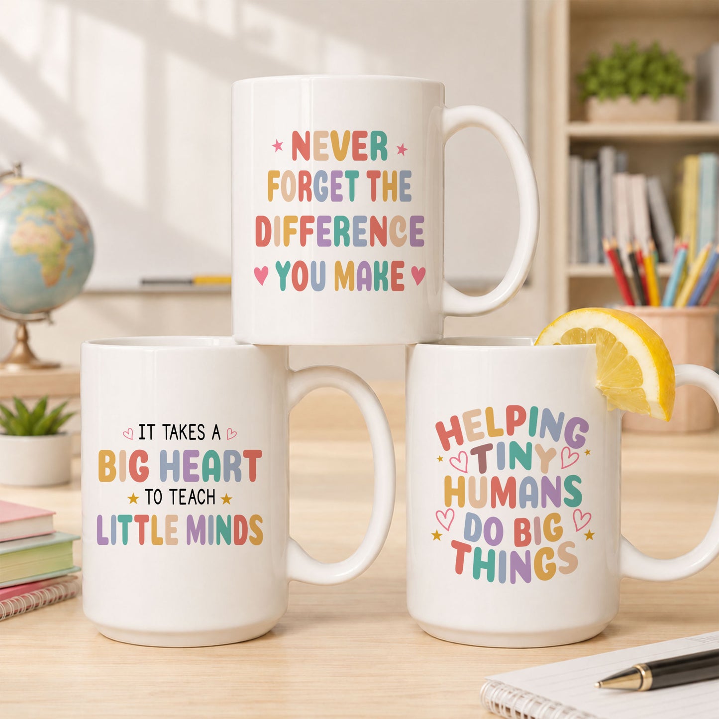 Personalized Teacher Mug - Helping Tiny Humans Do Big Things - Colorful Teacher Mug, Appreciation Gift for Teachers