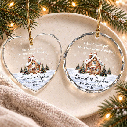 Personalized New Home Christmas Ornament, Custom Name Address Keepsake, Christmas Gift