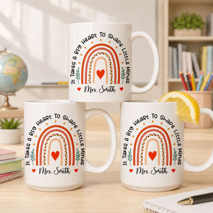 Back to School Personalized Teacher Mug, Custom Name Coffee Mug, Teacher Appreciation Gift for Preschool, Kindergarten & Elementary Teachers
