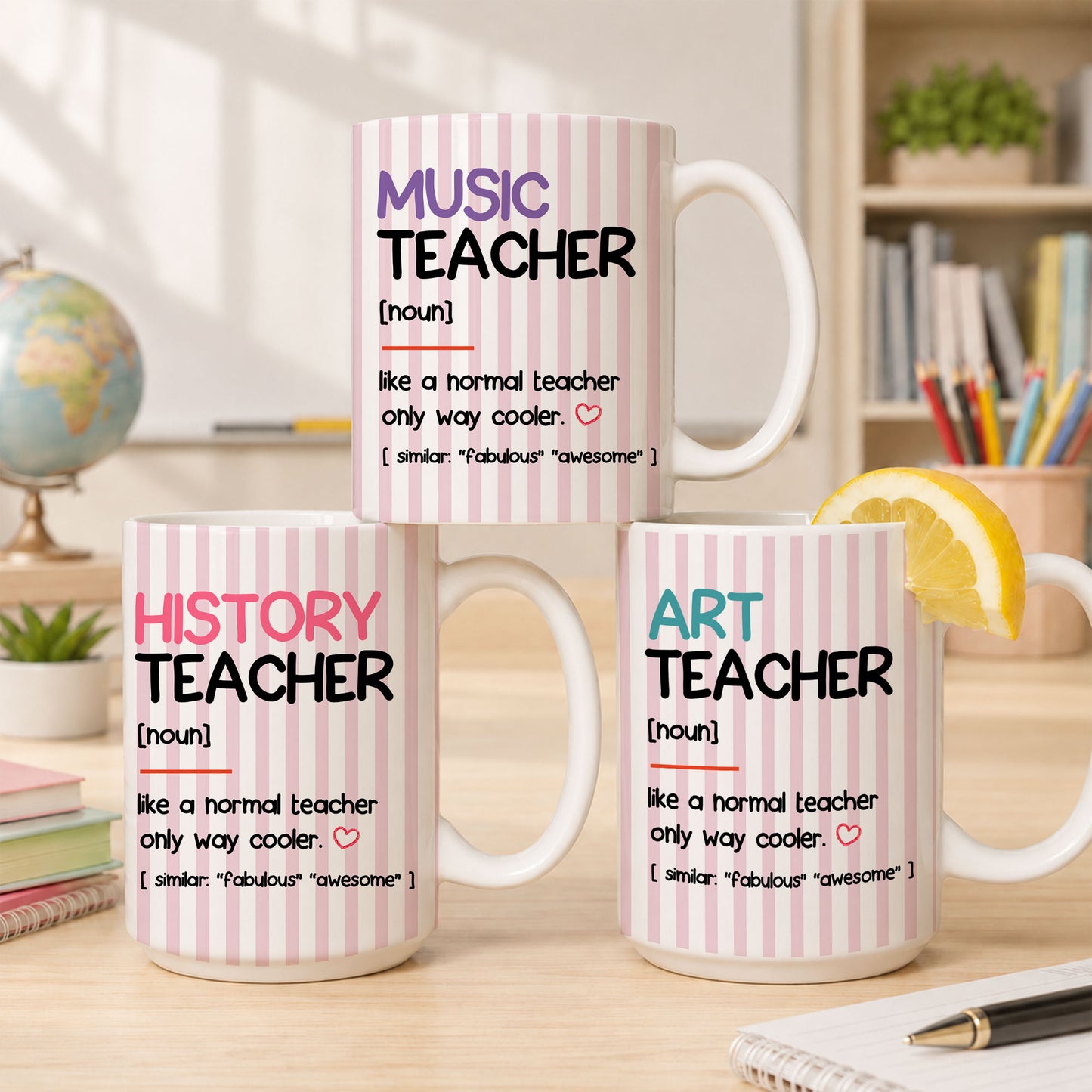 Custom Subject Teacher Coffee Mug - Personalized Teacher Ceramic Cup, Teacher Appreciation Gift