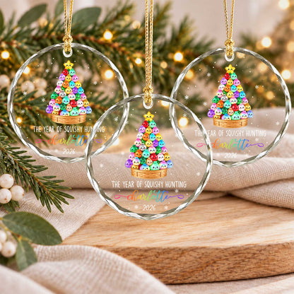 Personalized Squishies Christmas Ornament, Custom Name Year Keepsake, Christmas Gift for Kids