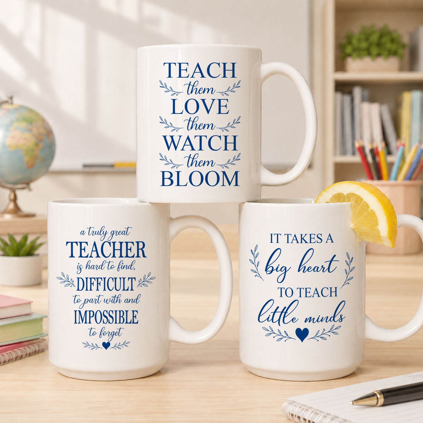 Back To School - Personalized Teacher Mug - Never Underestimate The Difference You Make - Floral Wildflower Coffee Mug, Thank You Teacher Appreciation Gift